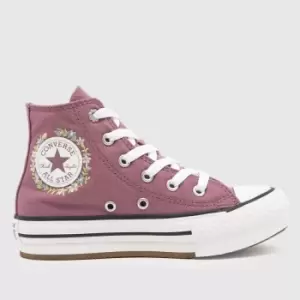 Converse Pink All Star Hi Eva Lift Girls Junior Trainers