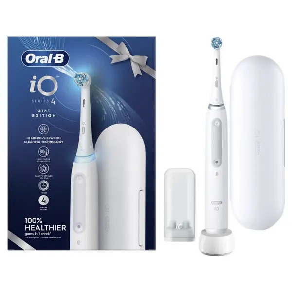 Oral B iO 4 White Electric Toothbrush with Travel Case