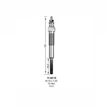 NGK Y-197R / 2188 Glow Plug Sheathed Y197R