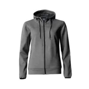 Clique Womens/Ladies Ottawa Melange Full Zip Hoodie (XXL) (Grey Melange)