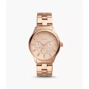 Fossil Womens Modern Sophisticate Multifunction Rose Gold-Tone Stainless Steel Watch - Rose Gold