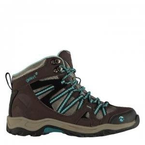 Gelert Ottawa Mid Ladies Walking Boots - Brown/Teal