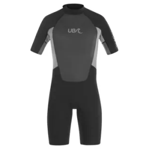 UB Mens Blacktip Mono Shorty Wetsuit Black/Grey XLarge