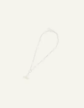 Accessorize Womens Sterling Silver-Plated Twist T-Bar Necklace, Size: 50cm