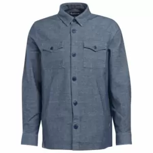 Barbour Mens Level Overshirt Navy Medium