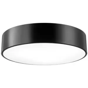 Merano - Indiana 3 Light Cylindrical Ceiling Light Black Metal, LED E27