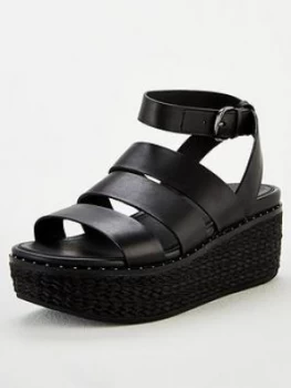 Fitflop Eloise Espadrille Wedge Sandal - Black