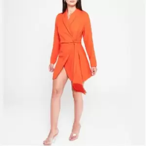 I Saw It First Tassel Blazer Dress - Orange