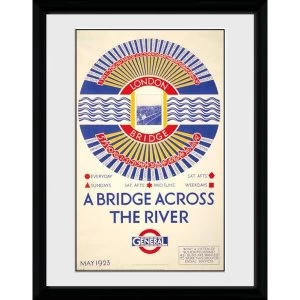 Transport For London London Bridge 12" x 16" Framed Collector Print