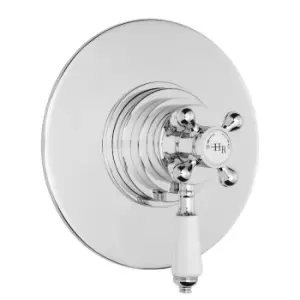 Hudson Reed Concealed Dual Shower Valve - Chrome/White