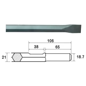 Faithfull FAIKAGC380 Kango Shank Chisel 380mm (914118)