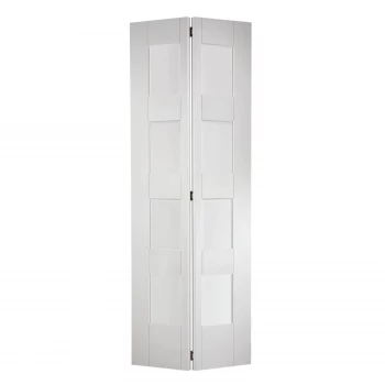 Shaker Internal Bi-fold Primed White 8 Lite Door - 686 x 1981mm