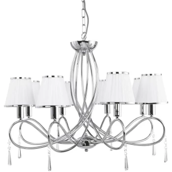 Searchlight Simplicity - 8 Light Multi Arm Chandelier Chrome Finish, E14