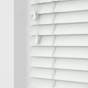 Wooden Venetian Blinds With Strings Ultra White