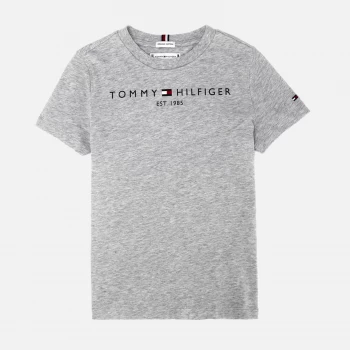 Tommy Hilfiger Kids Essential Short Sleeve T-Shirt - Light Grey Heather - 8 Years