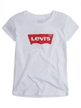 Levis Girls Short Sleeve Batwing T-Shirt, White, Size Age: 12 Years, Women