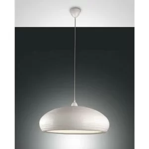 Fabas Luce Lodge Dome Pendant Ceiling Lights White Glass, E27