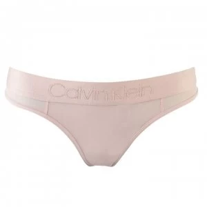 Calvin Klein Logo Mesh Thong - Pink