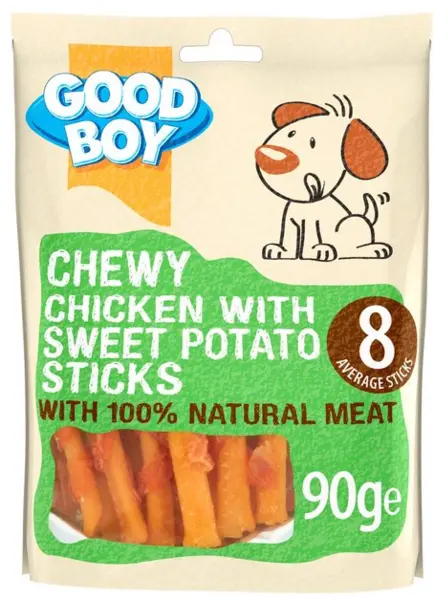 Good Boy Chicken and Sweet Potato Sticks Dog Food 90g