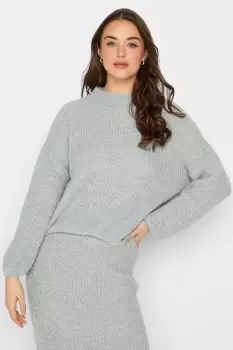 Tall Funnel Neck Knitted Jumper