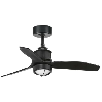 Faro JUST - LED Matt Black Ceiling Fan with DC Motor 81cm, 3000K