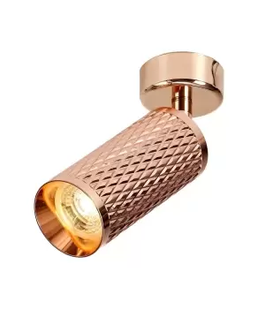 Surface Mounted Spot Light, 1 x GU10, Rose Gold