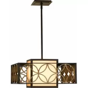 Loops - 1 Chandelier LIght Heritage Bronze Parissiene Gold LED E27 100W