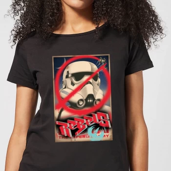 Star Wars Rebels Poster Womens T-Shirt - Black - S