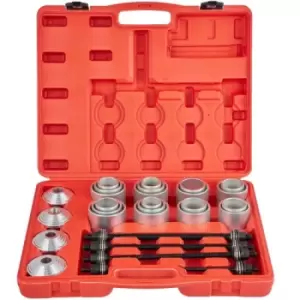 VEVOR 28 PCS Pull and Press Sleeve Kit, 45# Steel Removal Installation Bushes Bearings Tool Kit, Bush Removal Insertion Sleeve Tool Set Works on Most