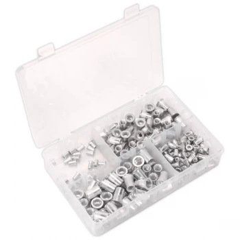 Sealey AB073TI Threaded Insert (Rivet Nut) Assortment 200pc M4-M8 ...