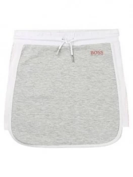 BOSS Girls Jersey Logo Tape Skirt - Grey, Size Age: 16 Years, Women