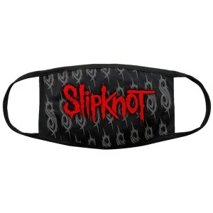 Slipknot - Red Logo & Sigils Face Mask - Black