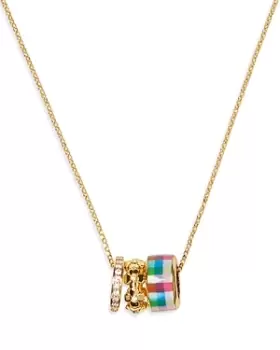 kate spade new york Heritage Spade Flower Stacked Mini Pendant Necklace, 17