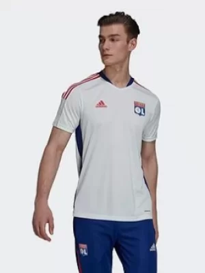 adidas Olympique Lyonnais Tiro Training Jersey, White/Blue, Size S, Men