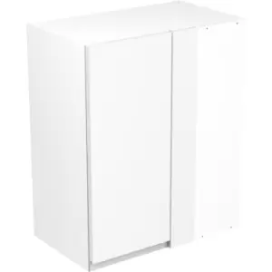 Kitchen Kit Flatpack J-Pull Kitchen Cabinet Wall Blind Corner Unit Ultra Matt 600mm in White MFC