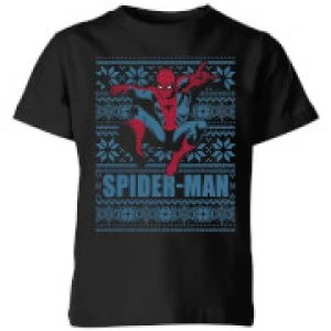 Marvel Spider-Man Kids Christmas T-Shirt - Black - 11-12 Years