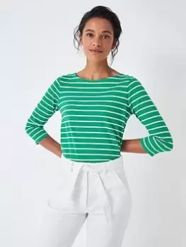 Crew Clothing Essential Long Sleeve Breton - Green, Size 18, Women