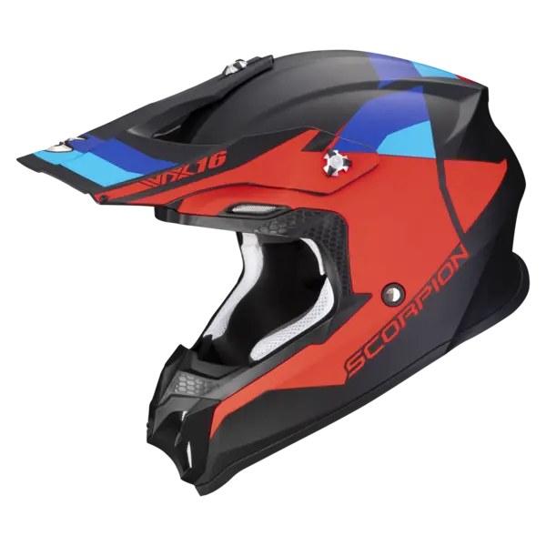 Scorpion VX-16 Evo Air Spectrum Matt Black-Red-Blue Offroad Helmet XL