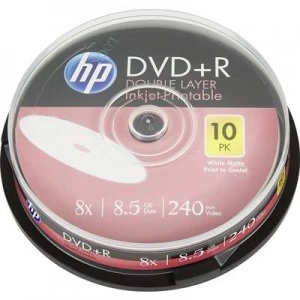 HP DRE00060WIP Blank DVD+R DL 8.5 GB 10 pc(s) Spindle Printable