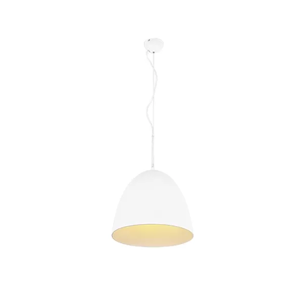 Tilda Modern 40cm Dome Pendant Ceiling Light White Matt