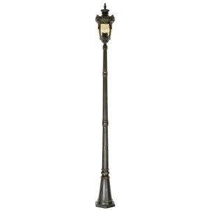 3 Light Large Outdoor Lamp Post Old Bronze IP44, E27