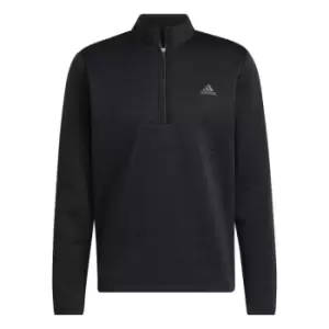 adidas DWR Textured Zip Top Mens - Black