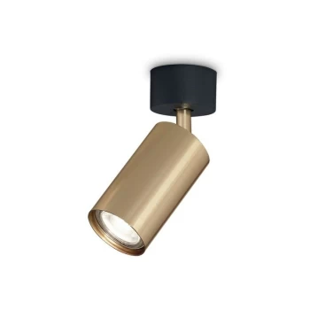 Ideal Lux DYNAMITE - Indoor 1 Light Spotlight Ceiling Lamp Brass Satin, GU10