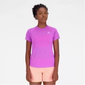 New Balance Impact Short Sleeve Run T-Shirt Womens - Pink