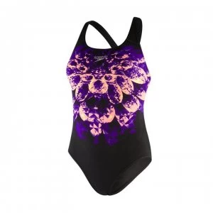 Speedo Haze Swimsuit Ladies - Black/Purple