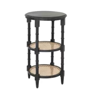 Hill Interiors Raffles Tall Round Side Table in Black