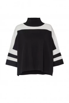 French Connection Mozart Colour Block Jumper Black