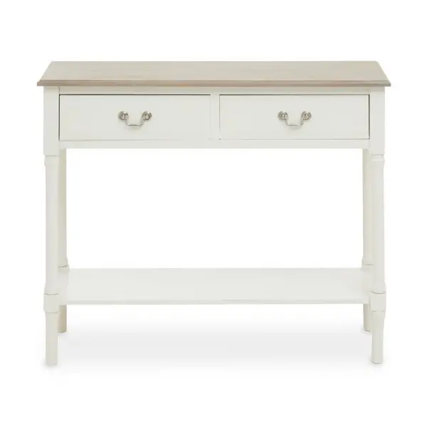 Interiors By Ph 2 Drawer Console Table Cream