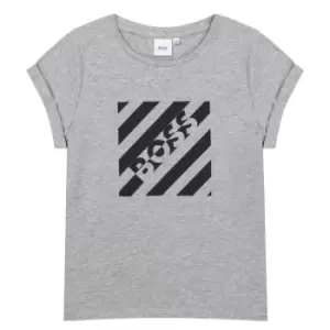 Boss Logo T Shirt - Grey