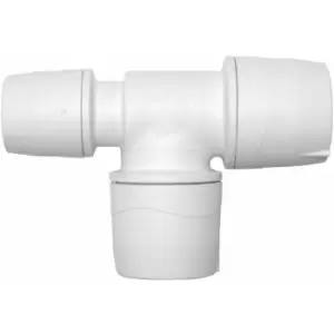 Polypipe - polymax end reduced tee 22MMX15MMX22MM - White